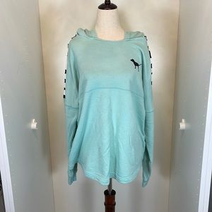 PINK Aqua Tunic Hoodie Size Large